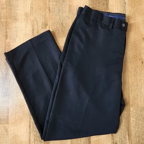 Croft & Barrow Mens Black 38x32 Pants - Picture 1 of 10